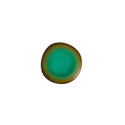 Casa Alegre Amazonia 9.13" Dessert Plate In Brown;green