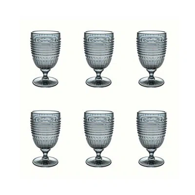 Casa Alegre Campania 12 Oz. Glass Goblet In Gray