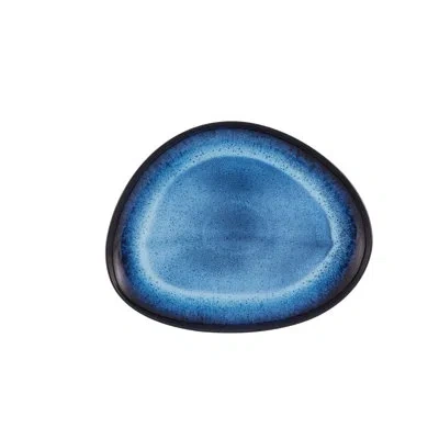 Casa Alegre Floral Scent - Oval Platter In Blue;black