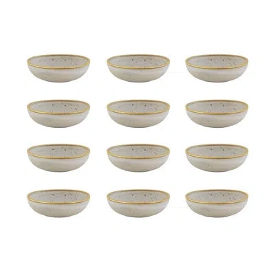 Casa Alegre Goldstone - Individual Bowl Gray, Set Of 12