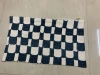 Casa Amarosa Checkered Block Printed Lumbar Pillow In Indigo