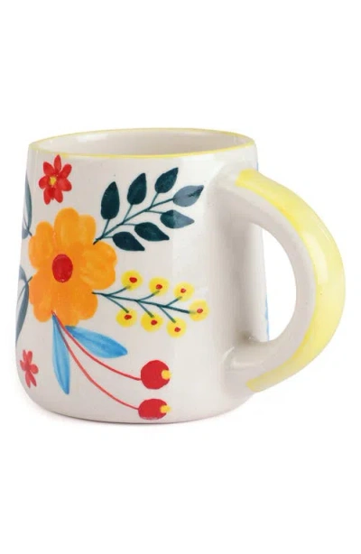 Casa Amarosa Floral Extravaganza Mug In White