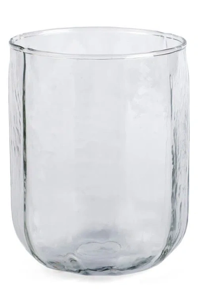 Casa Amarosa Hammered Water Glass In Transparent
