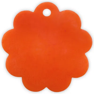 Casa Amarosa Scalloped Resin Cheese & Charcuterie Board In Orange