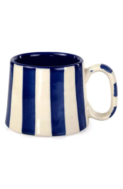 Casa Amarosa Stripe Mug In Blue
