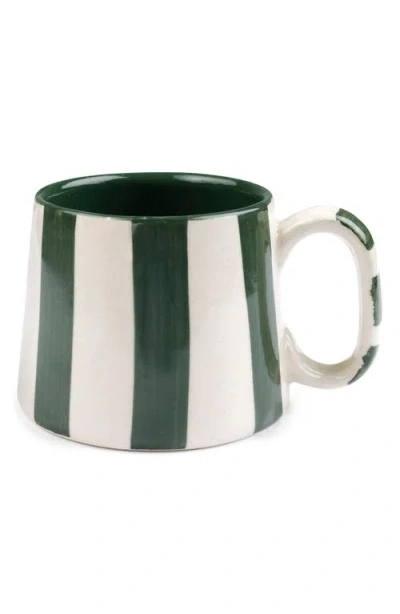 Casa Amarosa Stripe Mug In Green