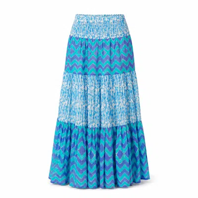 Casa Atelier By Ferdinando Fusco Women's Poseidon Maxi Skirt In Cotton In Multi