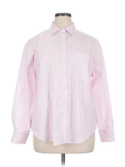 Pre-owned Casa Cabana Long Sleeve Button Down Shirt In Pink