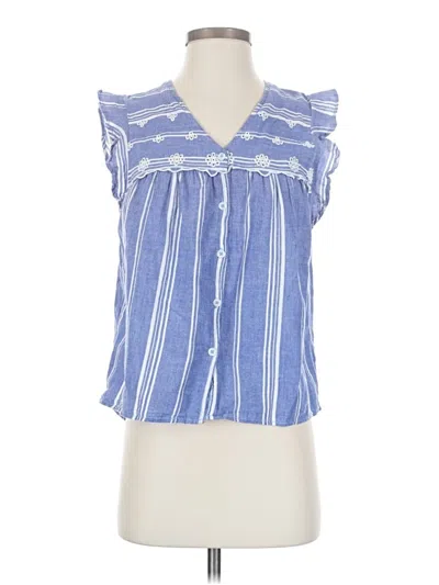 Pre-owned Casa Cabana Sleeveless Blouse In Blue