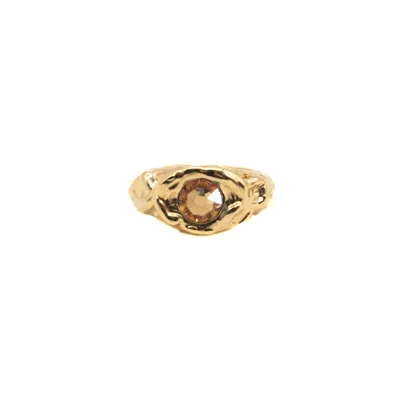 Casa Cala Women's Gold / Brown Cala Hazel-gold Ring