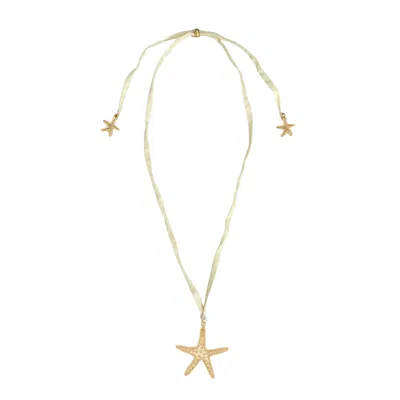 Casa Cala Women's Gold Coral Silk Necklace