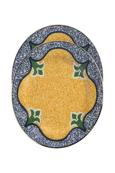 Casa Casa Curated Dessert Plates Set Of 2 In Yellow