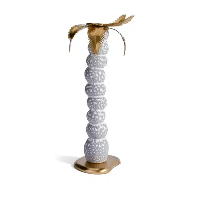 Casa Casa Curated Tall Haas Mojave Palm Candlestick Holder In Grey