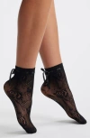 Casa Clara Amaris Floral Lace Ribbon Ankle Socks