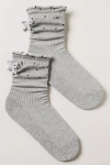 Casa Clara Apple Ruffle Socks In Grey