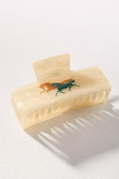 Casa Clara Bella Horse Icon Hair Claw Clip In Yellow