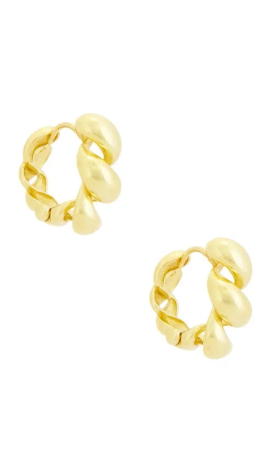 Casa Clara Blossom Hoop Earrings In Gold