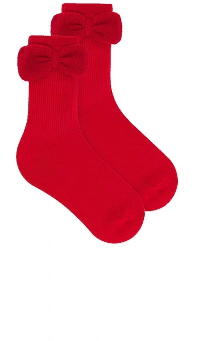 Casa Clara Bow Sock In Red