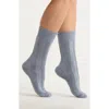Casa Clara Celeste Crew Socks In Gray