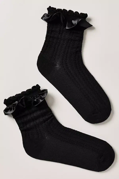 Casa Clara Chelsea Lace Socks In Black