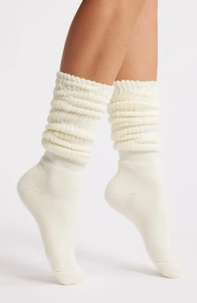 Casa Clara Conner Scrunched Crew Socks In White