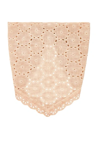 Casa Clara Countryside Head Scarf In Beige Eyelet
