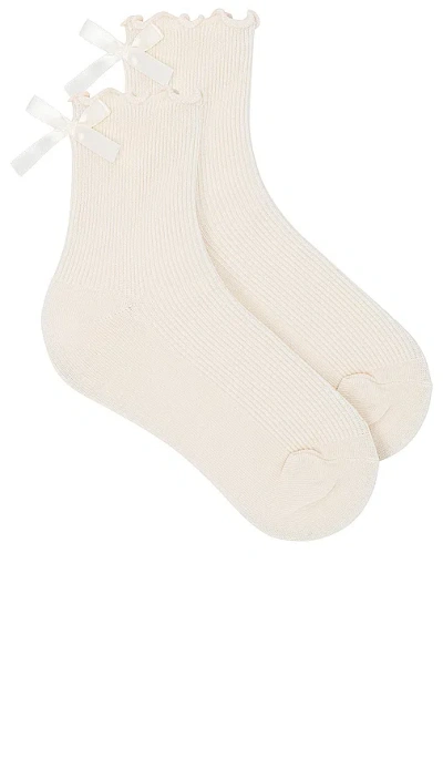 Casa Clara Flora Socks In 象牙白