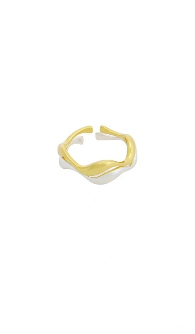 Casa Clara Hele Asymmetric Ring Duo In Pattern