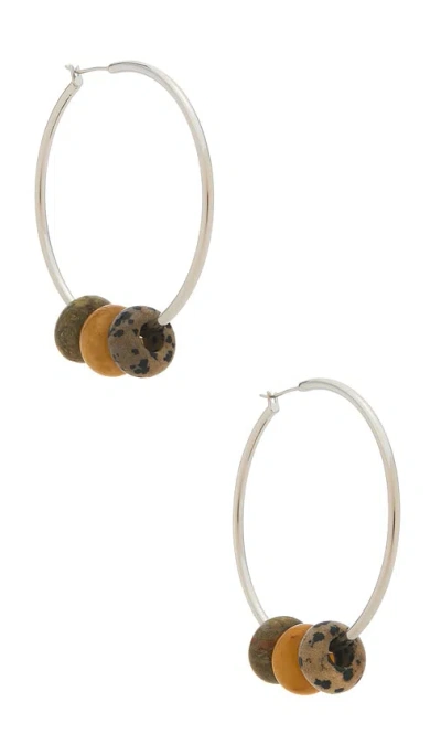 Casa Clara J'adore Hoop Earrings In Metallic