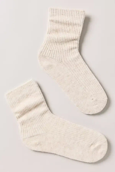 Casa Clara Julian Crew Socks In Ivory