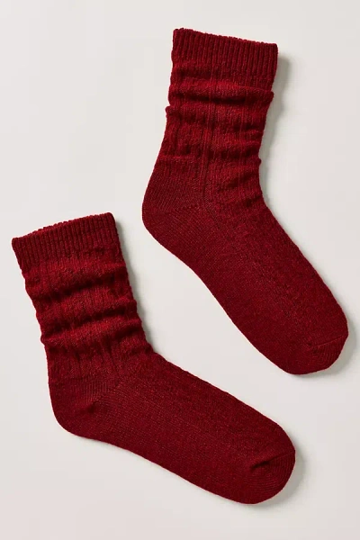 Casa Clara Julian Crew Socks In Red