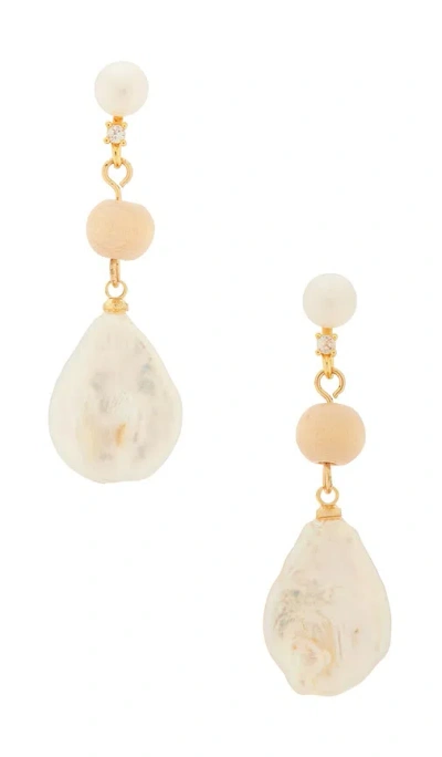Casa Clara Keani Earrings In White