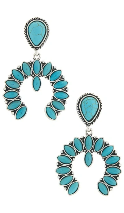 Casa Clara Langley Drop Earrings In Blue