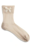 Casa Clara Mary Sheer Mesh Ankle Socks In Neutral