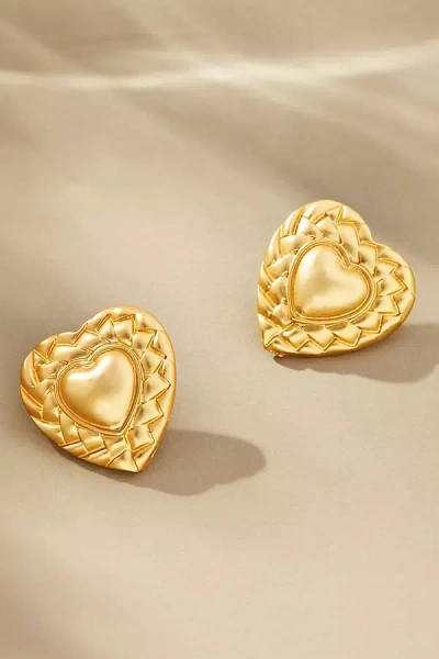 Casa Clara Molly Heart Earrings In Gold