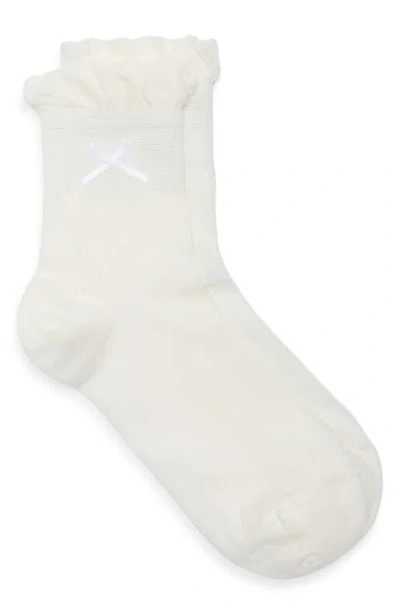 Casa Clara Nico Quarter Crew Socks In White