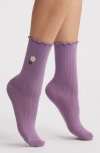 Casa Clara Petey Crew Socks In Purple