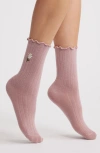 Casa Clara Petey Crew Socks In Pink