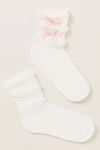 Casa Clara Primrose Bow Detail Socks In White