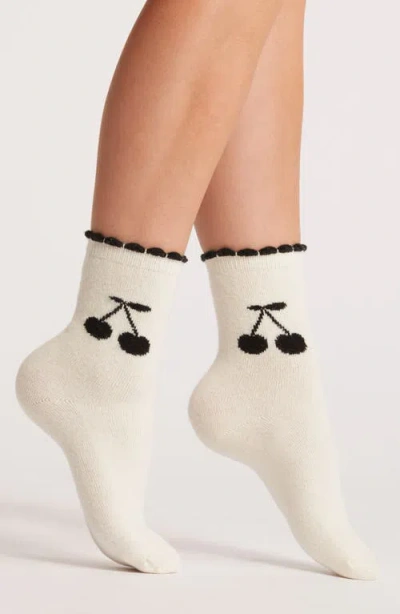 Casa Clara Print Quarter Socks In White