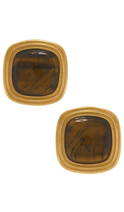 Casa Clara Rove Stud Earrings In Gold