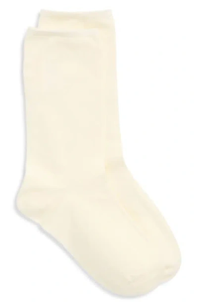 Casa Clara Shell Cotton Blend Crew Socks In Ivory