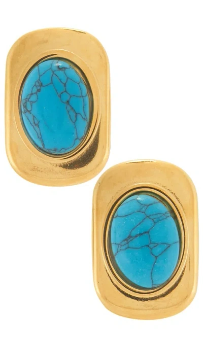 Casa Clara Skylark Stud Earrings In Turquoise