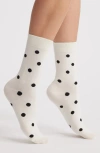 Casa Clara Tara Polka Dot Socks In White