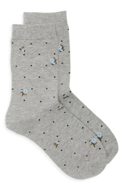 Casa Clara Tawny Cotton Blend Crew Socks In Grey