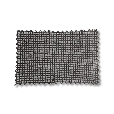 Casa Duniya Hand-woven Black Sabai Grass Kadun Placemats - Set Of Six In Gray