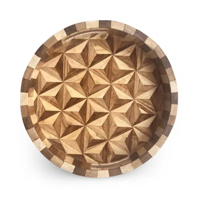 Casa Duniya Neutrals Kalpana Round Tray
