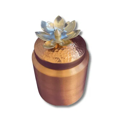 Casa Duniya Rose Gold Nuhas Handcrafted Copper Spice Container