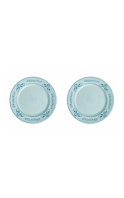 Casa Hermana - Blue Bandana Dinner Plates Set-of-two - Blue