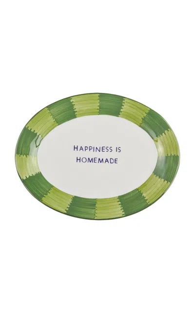 Casa Hermana Happiness Serving Platter In Green